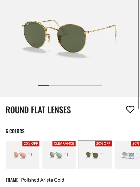 Ray-Ban Accessories - Ray-Ban Gold Frame Sunglasses with Green Lenses- Polished Arista Gold